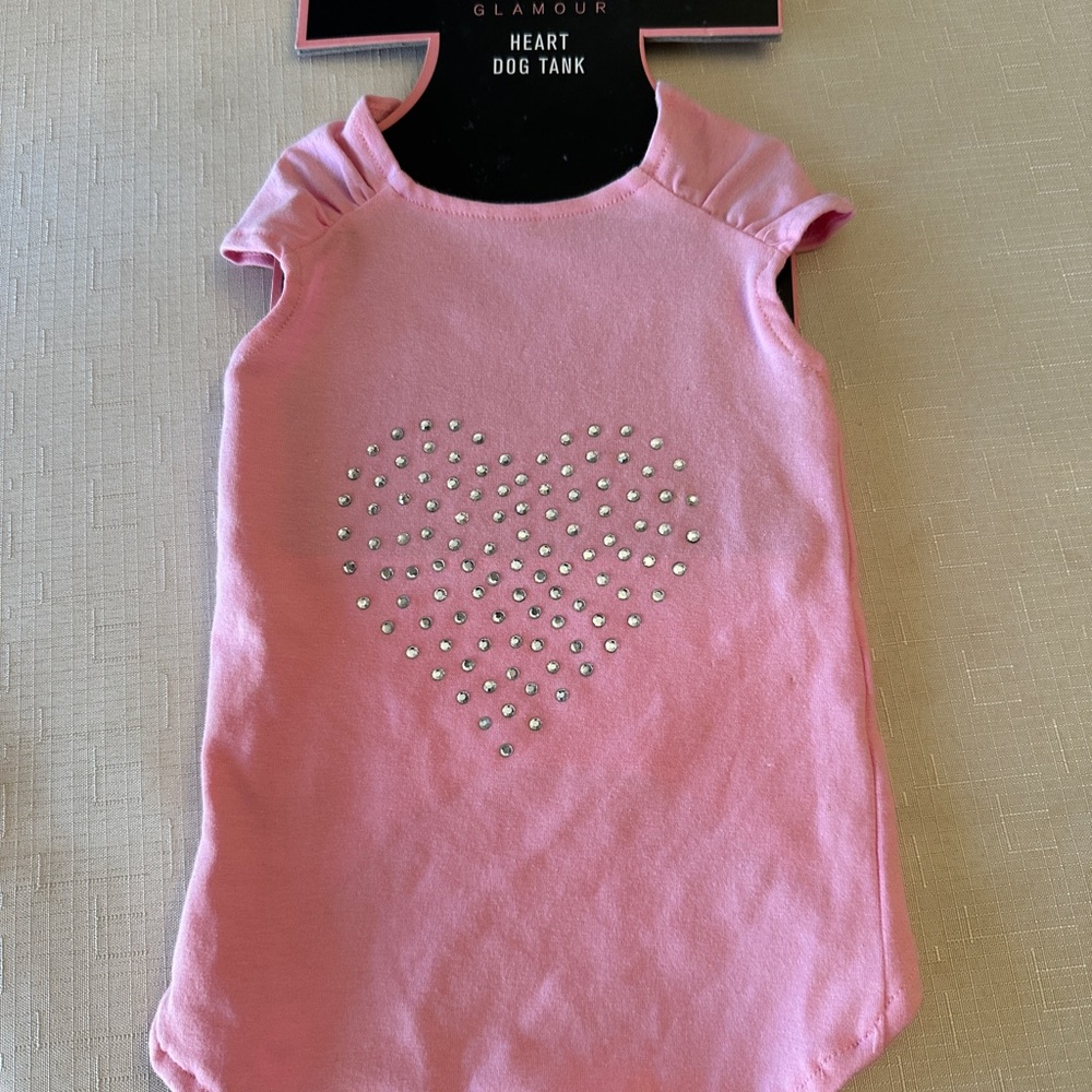Pink Heart Dog Tank